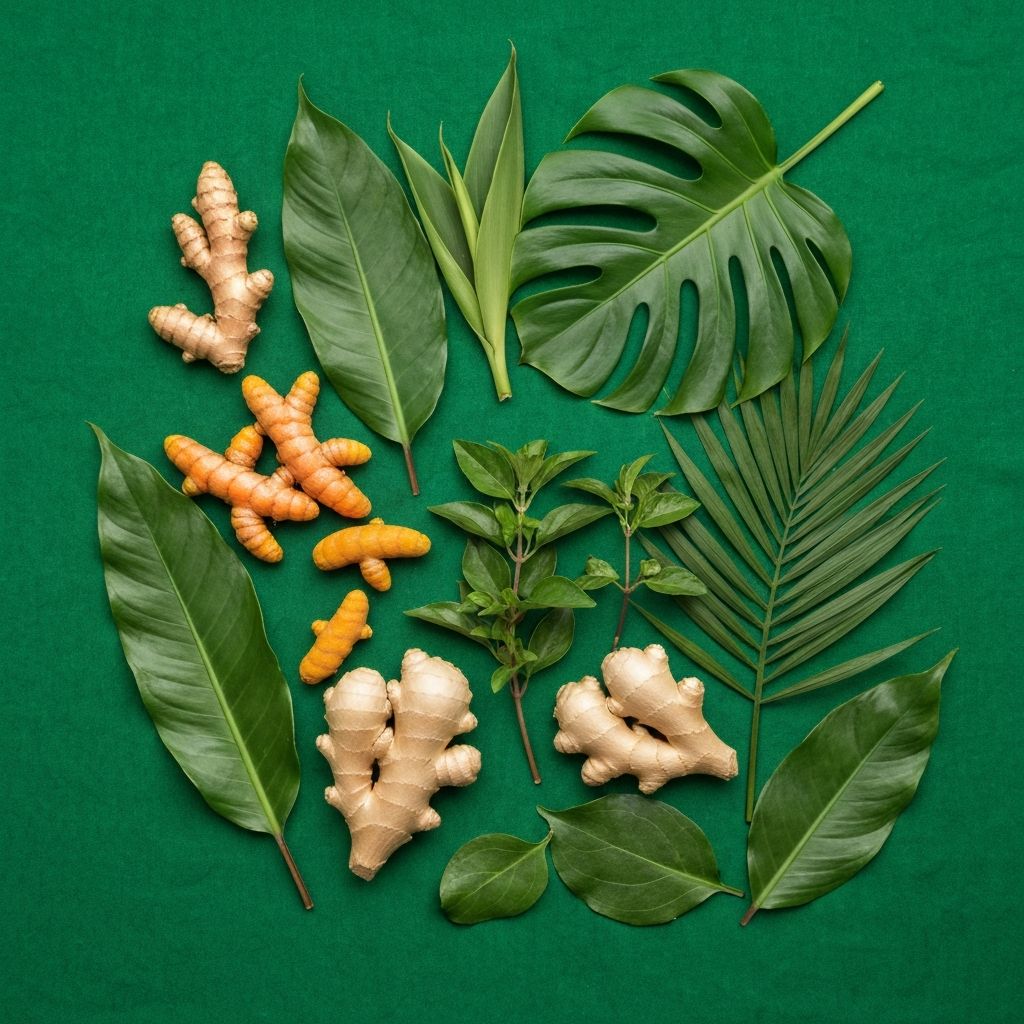 Arrangement of natural botanical ingredients